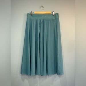 Blue Halara High Waisted Drawstring Flowy Midi Skirt Size XL EUC
